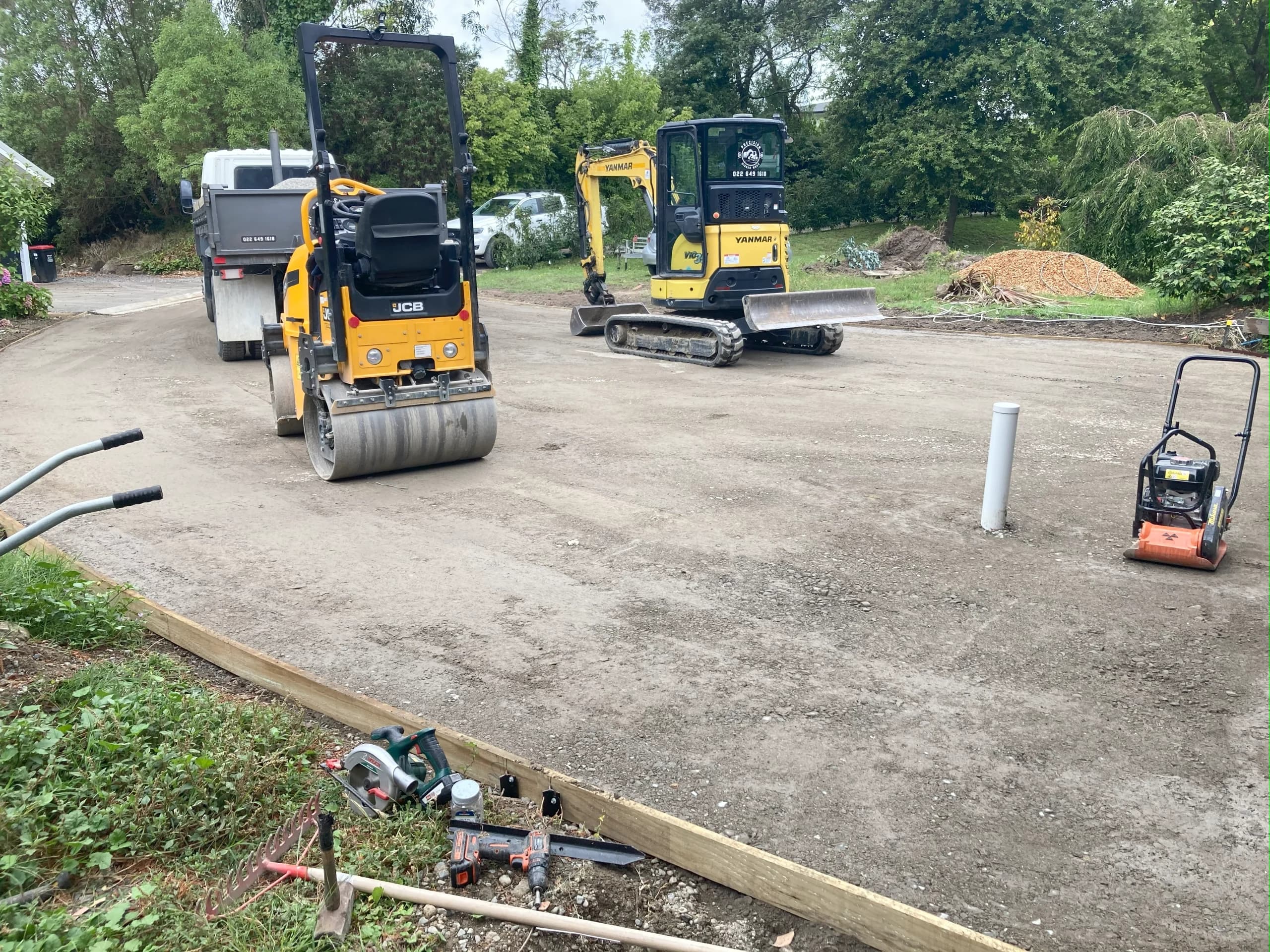 Excavation and groundworks in progress