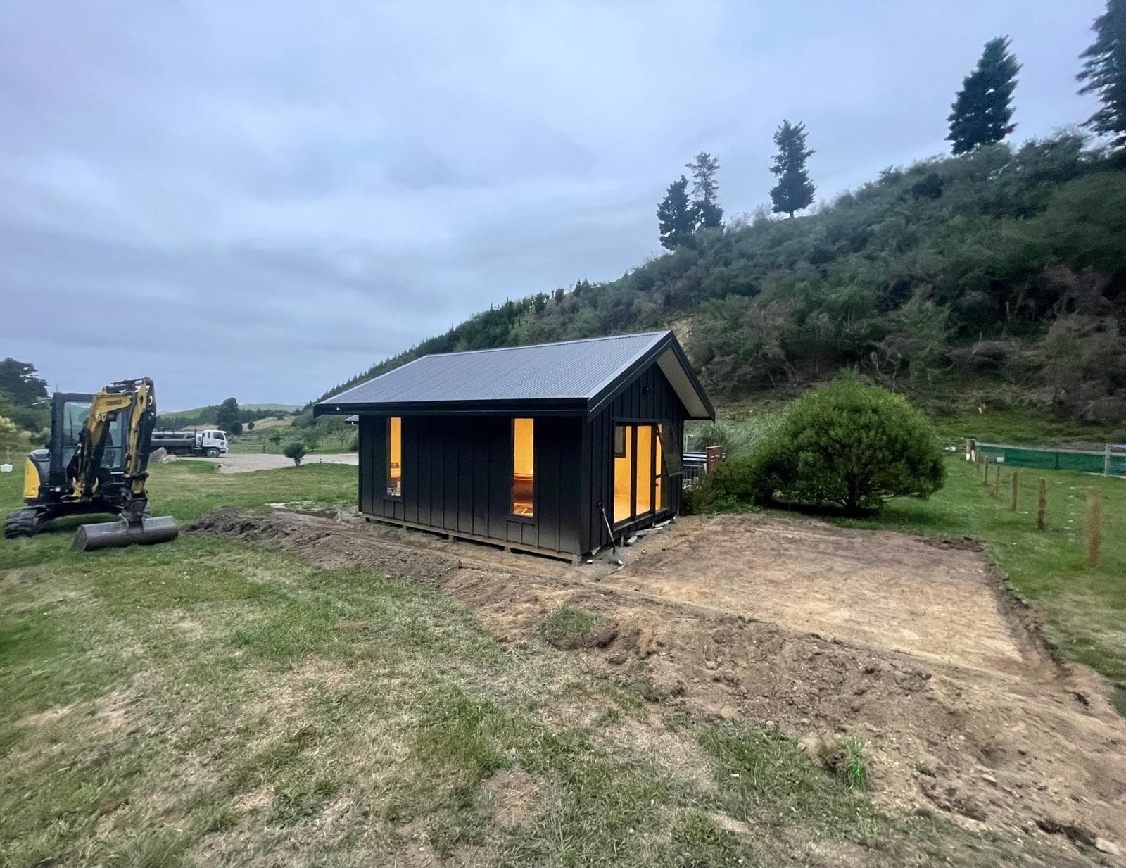 Site preparation and ground works for cabin installation