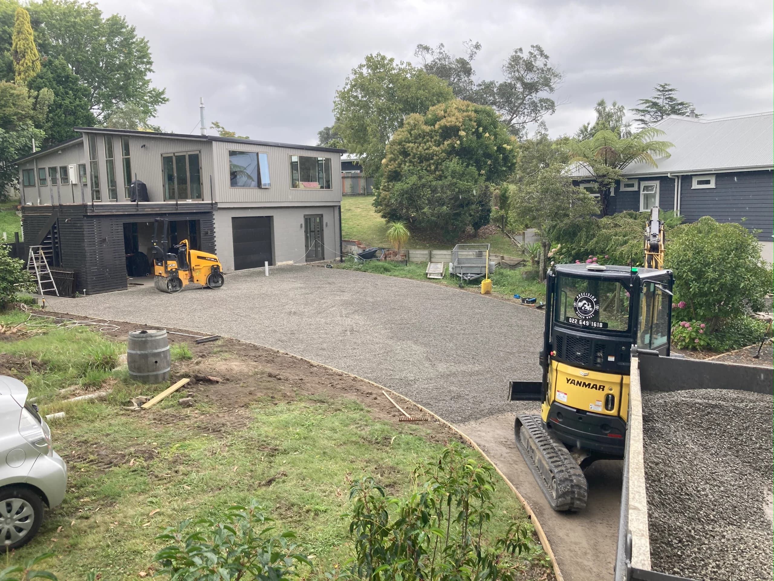 Trenching and service installation